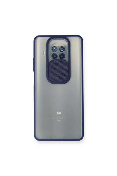 Genel Markalar Mi 10T Lite Kılıf Palm Buzlu Kamera Sürgülü Silikon - Lacivert