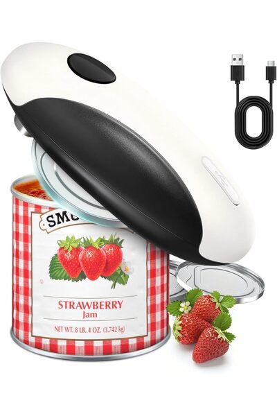 MERTTURM Rechargeable Electric Can Opener, One-Touch 360° Automatic Electric ...