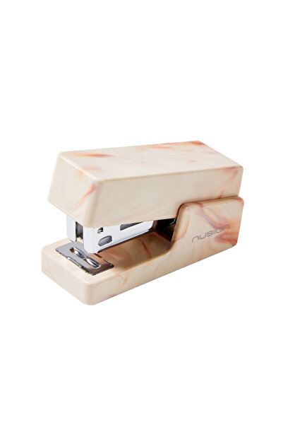 Deli Stapler 12 sheets 24/6 mini Nusign pink marbled