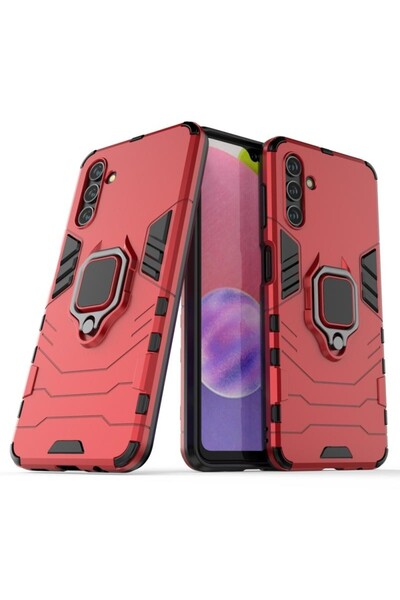 sscase Magnetic Ring Σκληρή Θήκη με Δαχτυλίδι Red (Samsung Galaxy A04s)