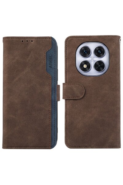 sscase ABEEL Dual Color Θήκη Πορτοφόλι Brown (Xiaomi Redmi Note 14 Pro 4G)