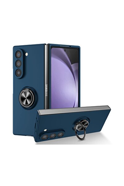 sscase Metal Ring Σκληρή Θήκη με Δαχτυλίδι Dark Blue (Samsung Galaxy Z Fold6 5G)