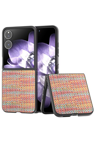 sscase Plaid Texture Σκληρή Θήκη Dark Pink (Xiaomi Mix Flip 5G)