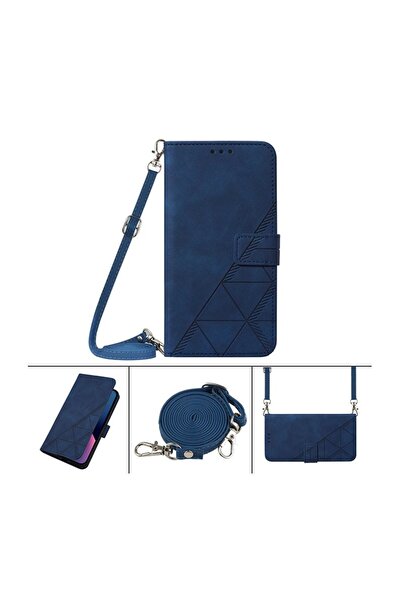 sscase Τriangle Θήκη Πορτοφόλι με Λουράκι Blue (Xiaomi Redmi 10C)