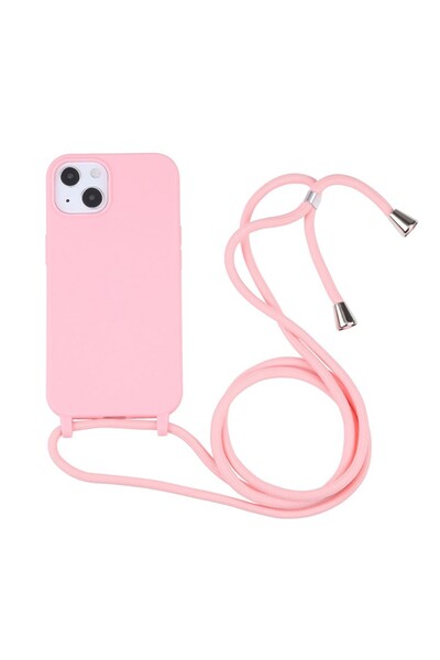 sscase Candy Color TPU Θήκη Σιλικόνης με Λουράκι Pink (Apple iPhone 14 Plus)