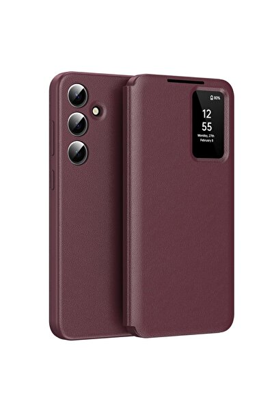 sscase Smart Window Θήκη Βιβλίο Wine Red (Samsung Galaxy A56 5G)