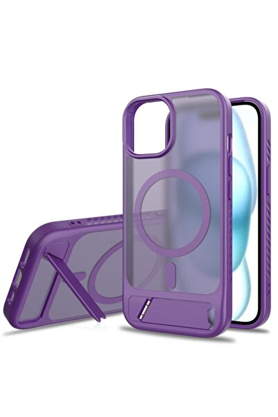 sscase Frosted Magsafe Σκληρή Θήκη με Stand Ημιδιάφανη Purple (Apple iPhone 15)