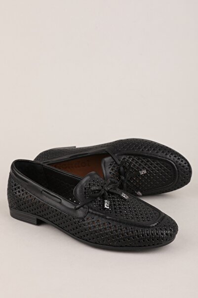 Gondol Pantofi de damă din piele naturală, casual, perforați, tip balerină, h...