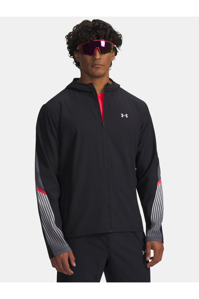Under Armour UA Velociti Storm Hooded Jkt-BLK - Jachetă pentru bărbați