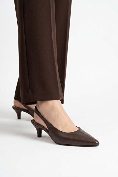 Ayakkabı Fuarı Elit Sis02C Women's Classic Heeled Shoes Brown
