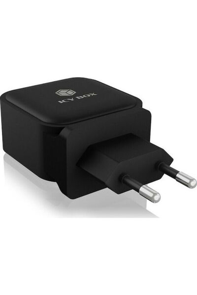 ICY BOX Φορτιστής Χωρίς Καλώδιο με Θύρα USB-A και 2 Θύρες USB-C, Παροχή Ισχύο...