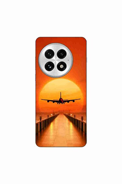 OEM Husa compatibila cu OnePlus 13 Silicon Gel Tpu Model Airplane Sunset