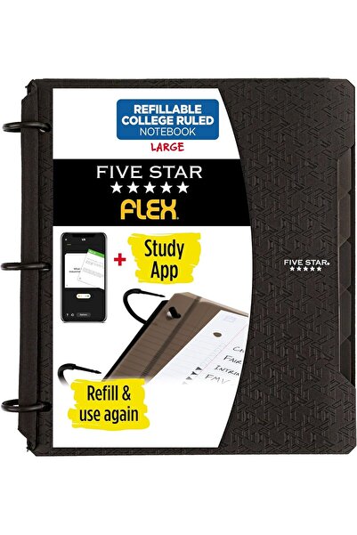 Generic Five Star Flex Hybrid Notebook, 2.5 cm cover with notebook tabs and a...