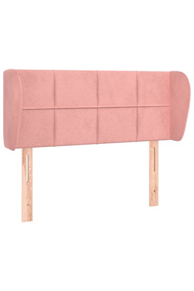 vidaxl Bedside table with pink wings 93x23x78/88 cm Velvet