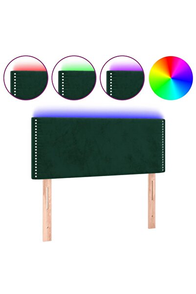 vidaxl LED headboard, dark green, 80x5x78/88 cm, Velvet