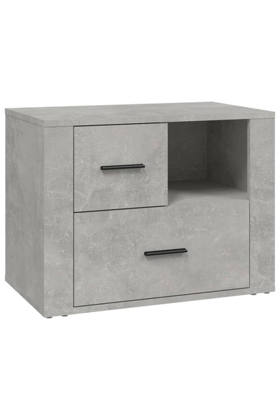 vidaxl Bedside table, concrete grey, 60x36x45 cm, processed wood