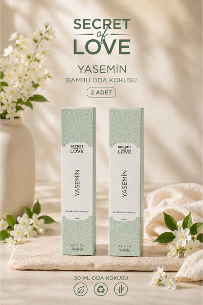 SECRET OF LOVE 2'li Yasemin Bambu Çubuklu Oda Kokusu 50 Ml Cam Şişe – 2 Adet ...