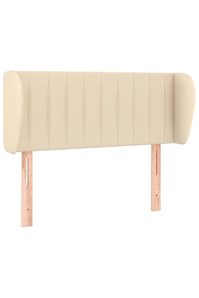 vidaxl Headboard with wings cream 103x23x78/88 cm textile
