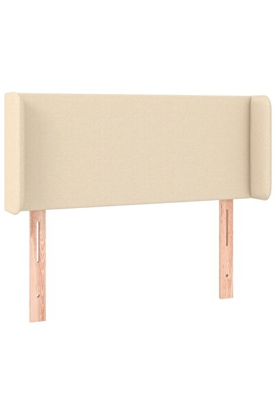 vidaxl Headboard with wings cream 83x16x78/88 cm textile
