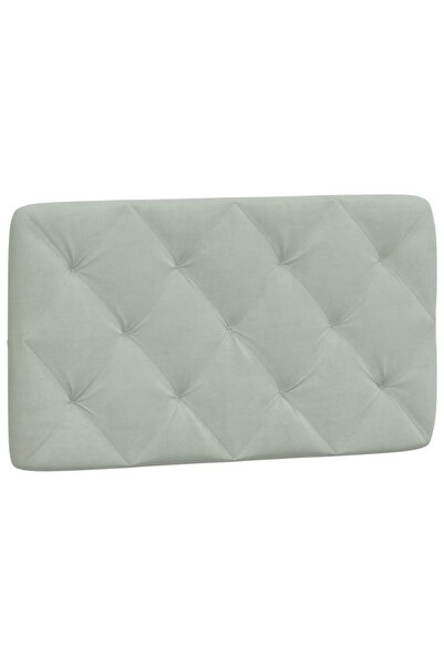 vidaxl Headboard Pillow , light grey, 80 cm, Velvet