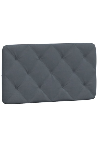vidaxl Headboard Pillow , dark grey, 90 cm, Velvet