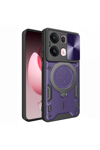 Evolium Θήκη τηλεφώνου για Oppo Reno13 Pro, Προστασία κάμερας, με βάση στήριξ...