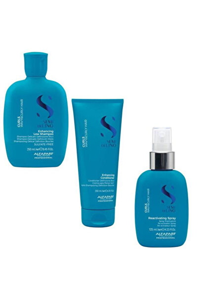 Alfaparf Milano Pachet pentru Par Cret sau Ondulat - Semi di Lino Curls: Samp...