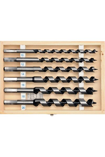 yato YT-3298 6-Piece Wood Drill Bit Set, Carbon Steel, 10-20mm
