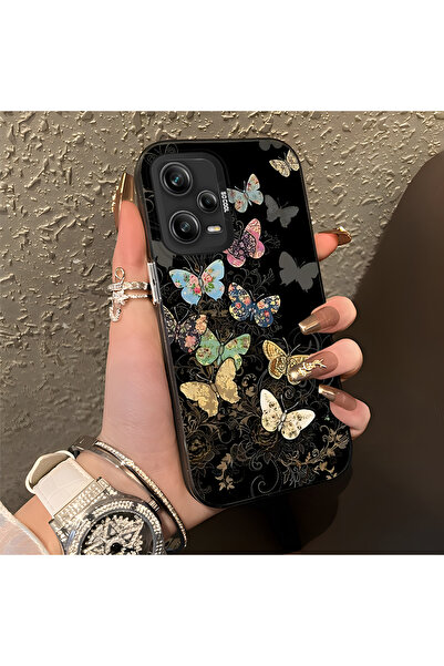 CASEVIBE Redmi Note 12 Pro 5G Uyumlu Şık kelebekli sağlam telefon kılıfı