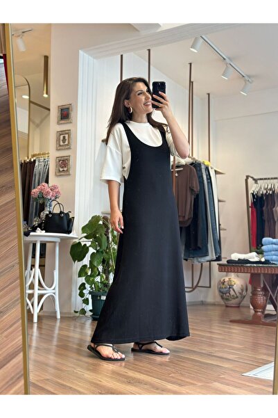 Unique Boutique Black 2-Piece Modal Fabric Dress