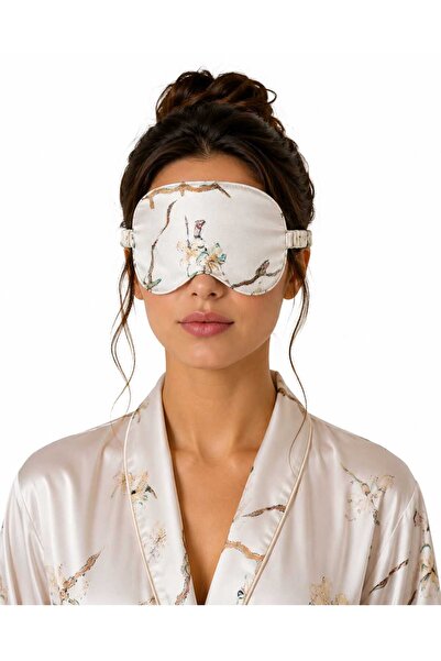 silkwormlife Bandă pentru ochi Van Gogh cu model de copac de migdal, 100% măt...