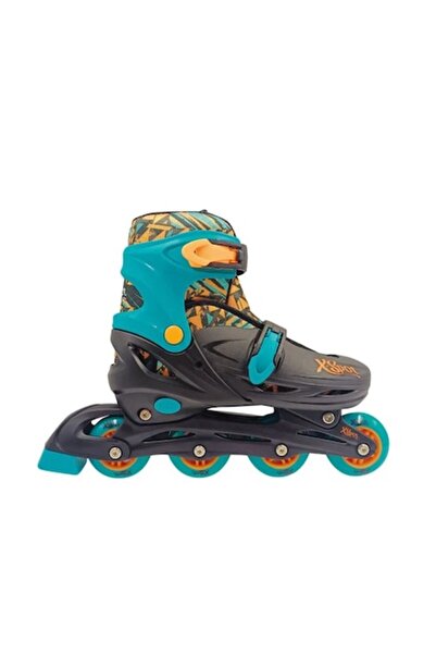 xsport Patine cu rotile cu mărime reglabilă 39-42 Verde Negru cu modele