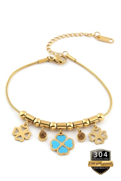 takantakana Vip, Lucky Clover, Bracelet, Stone Design, in Wooden Box 34