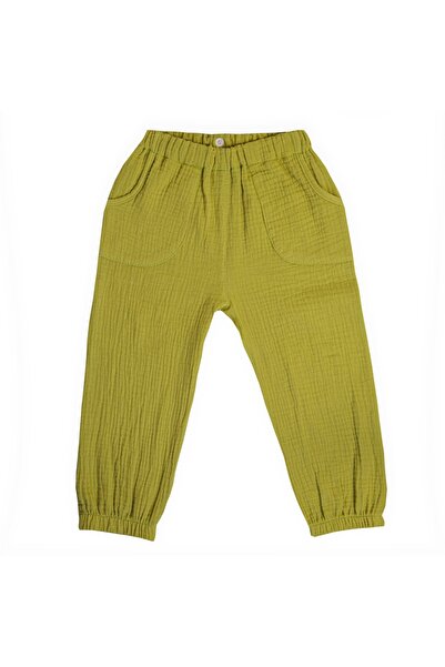 Azitta Zatta Design Muslin Pants for Children, Leek Green
