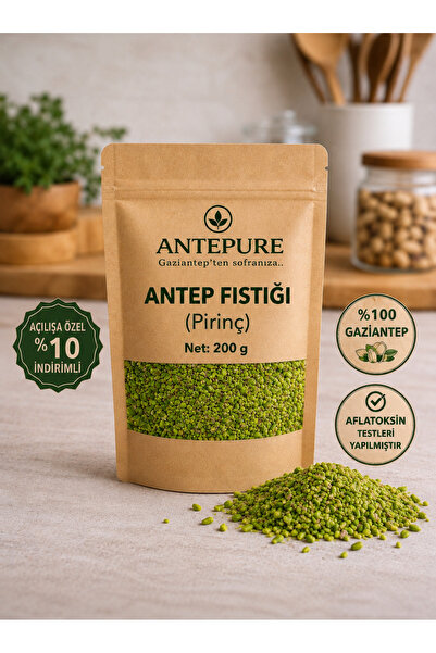 ANTEPURE Antep Fıstığı Yeni Mahsul Pirinç Antep Fıstığı - 200 gram