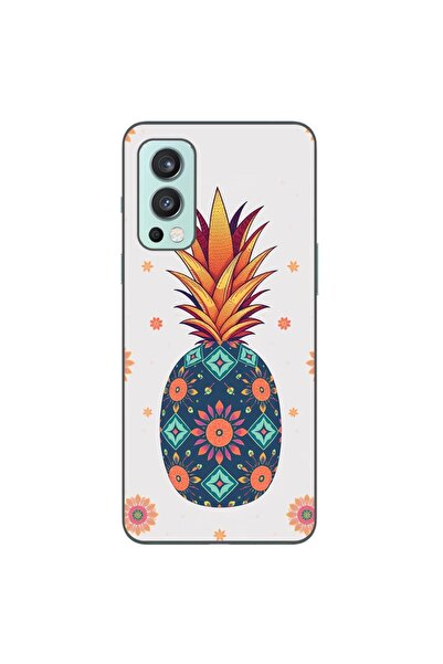 OEM Husa compatibila cu OnePlus Nord 2 Silicon Gel Tpu Model Floral Pineapple