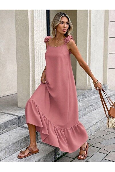 SİSİ Strappy Ruffle Dress