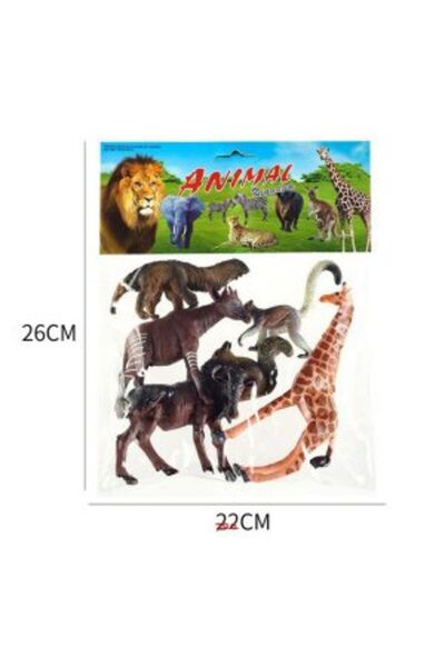 CasaDesteapta.ro Toy Top Bottom Set 6 Wild Safari Animals
