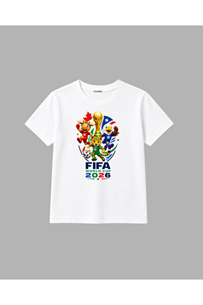 cirokids تي شيرت بتصميم كأس العالم 2026 مصنوع من القطن بنسبة 100%