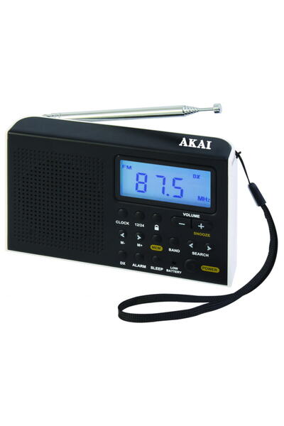 AKAI AWBR-305 Φορητό ψηφιακό ραδιόφωνο παγκοσμίου λήψης με οθόνη και ρολόι