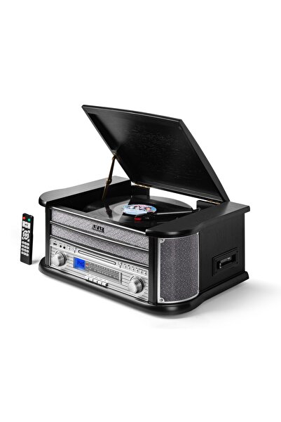 AKAI ATT-350CC – Ρετρό Πικάπ 3 Ταχυτήτων με CD, Κασέτα, AM/FM, Bluetooth & US...