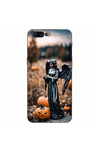 OEM Husa compatibila cu OnePlus 5 Silicon Gel Tpu Model Halloween Dovleacul I...