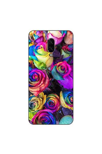 OEM Husa compatibila cu OnePlus 6T Silicon Gel Tpu Model Trandafiri Colorati