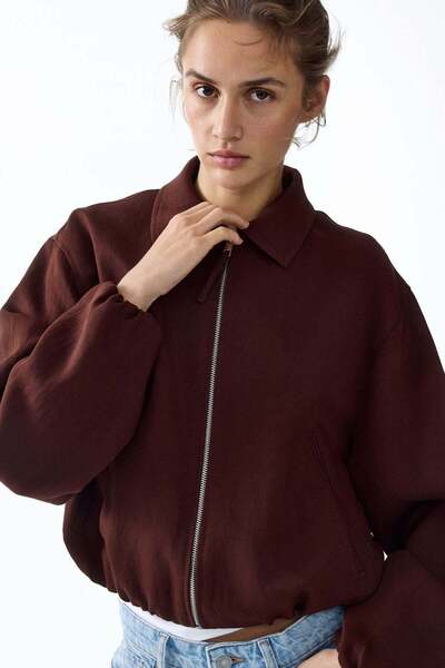 H&M Oversized bubble-hem jacket