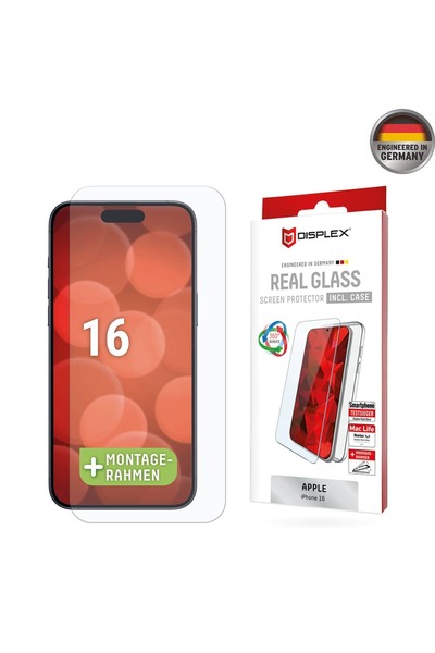 Displex κάλυμμα για iPhone 16 - Real Glass + Case - Διαφανές