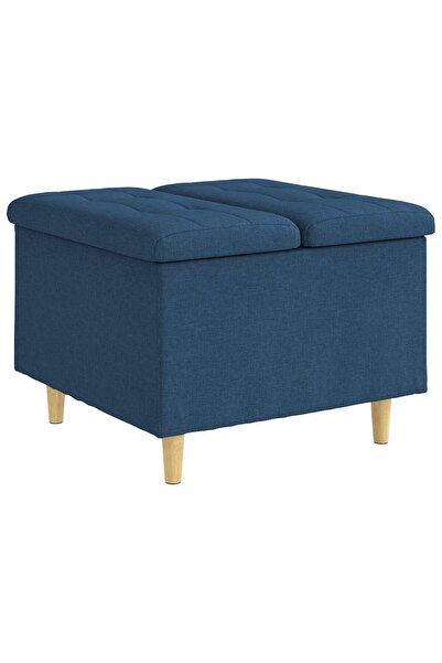 vidaxl Ottomană de depozitare albastru 60 x 60 x 45 cm țesătură