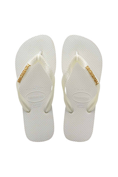 Havaianas ΛΟΓΟΤΥΠΟ ΜΕΤΑΛΛΙΚΑ ΣΑΝΔΑΛΙΑ ΛΕΥΚΑ 35-36