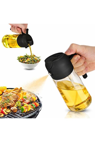Arabest 2-in-1 Glass Olive Oil Dispenser,Sprayer Bottle,470ml 16oz,Dual Funct...