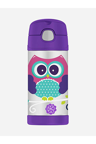 Thermos زجاجة فونتينير للأطفال من الفولاذ المقاوم للصدأ بتصميم البومة، سعة 35...