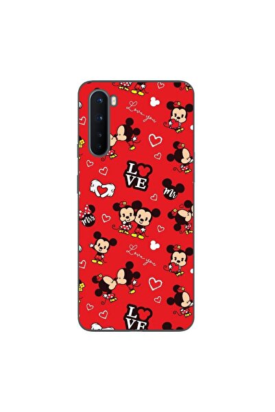 OEM Case compatible with OnePlus Nord Silicone Gel Tpu Mickey Love Pattern Pink